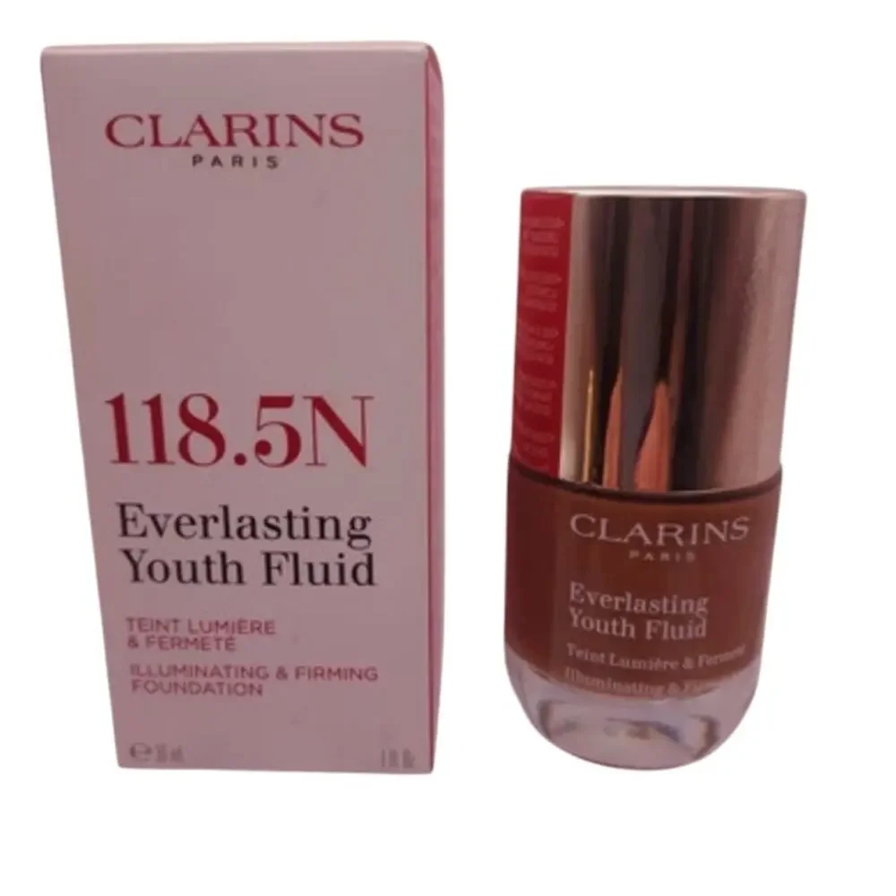 Clarins 118.5N Everlasting Youth Fluid Illuminating & Firming Foundation 30ml - Picture 1 of 5